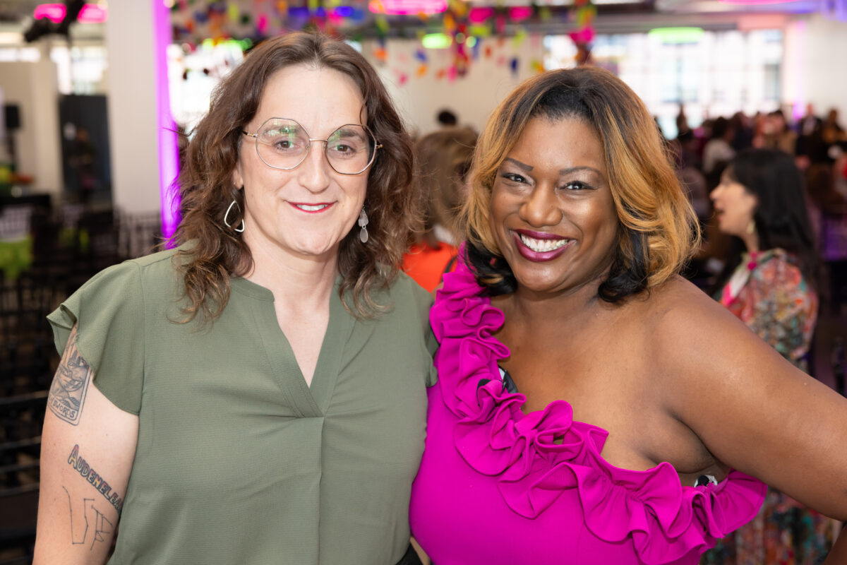 Rep. Leigh Finke with emcee Jasmine Brett Stringer